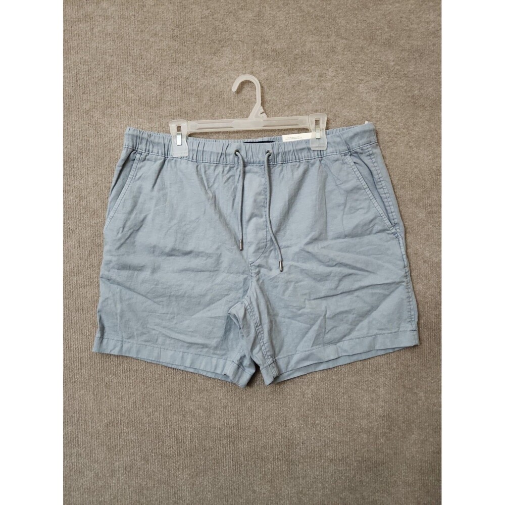 American Eagle Lived-In 7" Trekker Shorts Men L Blue Drawstring Flex Stretch NEW